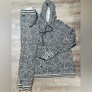 Boutique Leopard Print Hoodie and Joggers Set